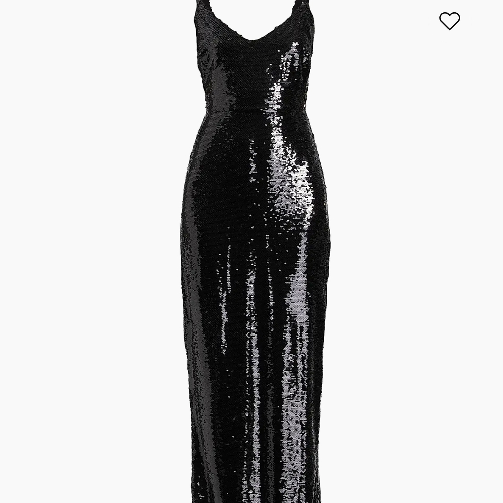L'AGENCE Black Karma Sequin Maxi Dress